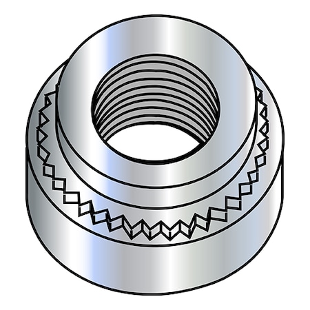 Zoro Select M4X0.7-1 METRIC SELF CLINCHING NUT ZINC AND BAKE M4-1NCL