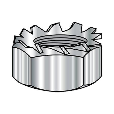 Zoro Select External Tooth K-Lock Lock Nut, M6-1.00, A2 Stainless Steel, Not Graded, Plain, 5 mm Ht, 1000 PK M6NKA2