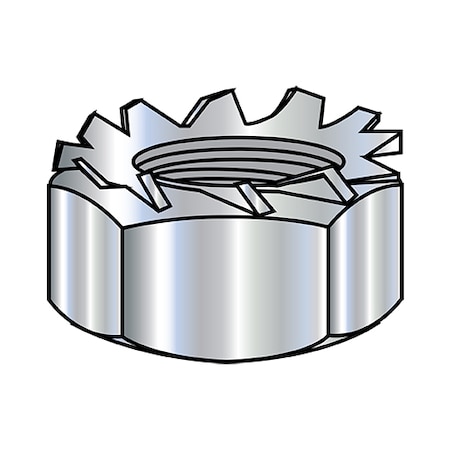 Zoro Select External Tooth K-Lock Lock Nut, M8-1.25, Steel