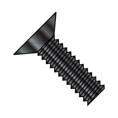 Zoro Select #4-40 x 1/4 in Phillips Flat Machine Screw, Black Oxide Steel, 10000 PK 0404MP1B