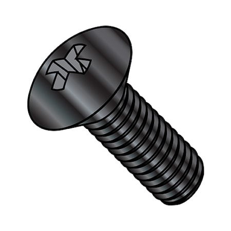 Zoro Select #8-32 x 1-1/4 in Phillips Oval Machine Screw, Black Oxide Steel, 5000 PK 0820MPOB