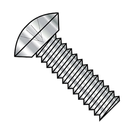 Zoro Select #10-32 x 5/16 in Phillips Oval Machine Screw, Plain Stainless Steel, 4000 PK 1105MPOU188