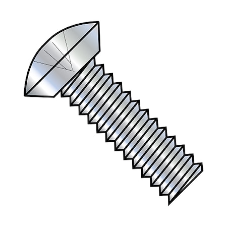 Zoro Select #10-32 x 1/4 in Phillips Oval Machine Screw, Zinc Plated Steel, 10000 PK 1104MPOU