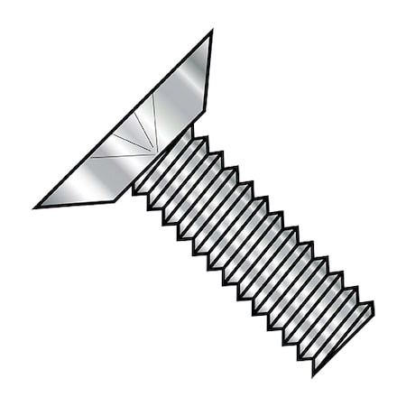 Zoro Select #6-32 x 1/4 in Phillips Flat Machine Screw, Plain Stainless Steel, 5000 PK 0604MPU1188