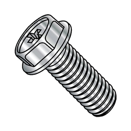 Zoro Select 1/4-20X5/8 PHIL HEX WASHER F/T MS STAINLESS STEEL 1410MPW188