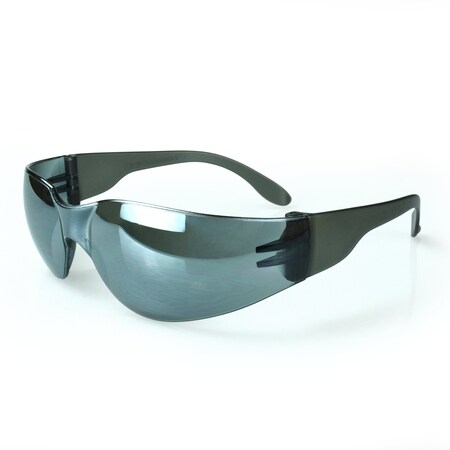 Radians Safety Glasses, Wraparound Silver Mirror Polycarbonate Lens, Scratch-Resistant MR0160ID