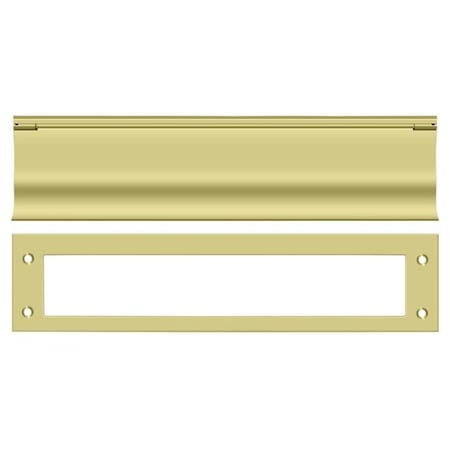 Deltana Mail Slot, Heavy Duty Bright Brass MS0030U3