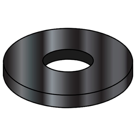 Zoro Select Military Flat Washer, Fits Bolt Size.250-.688 inStainless Steel, Black OxideFinish, 1000 PK MS15795-851B