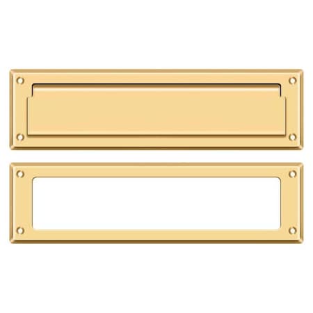 Deltana Mail Slot 13-1/8" With Interior Frame Lifetime Brass MS211CR003