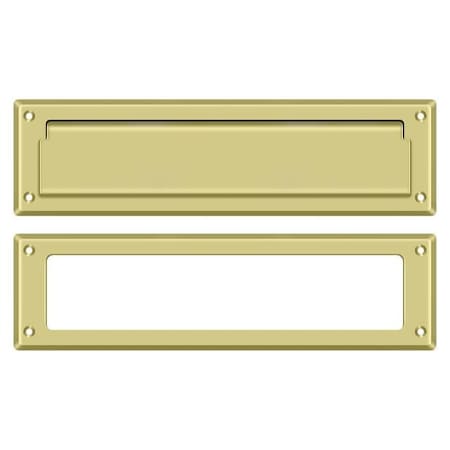 Deltana Mail Slot 13-1/8" With Interior Frame Bright Brass MS211U3