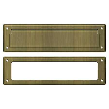 Deltana Mail Slot 13-1/8" With Interior Frame Antique Brass MS211U5