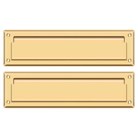 Deltana Mail Slot 13-1/8" With Interior Flap Lifetime Brass MS212CR003