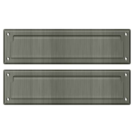 Deltana Mail Slot 13-1/8" With Interior Flap Antique Nickel MS212U15A