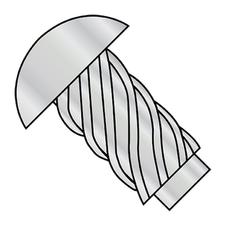 Zoro Select Thumb Screw, #4 Thread Size, Round, Cadmium Steel, 3/16 in Lg, 5000 PK MS21318-20