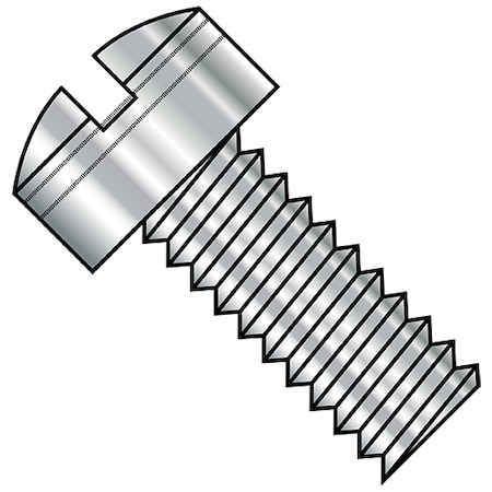 Zoro Select #10-32 x 3/8 in Slotted Fillister Machine Screw, Plain Steel, 250 PK MS35276-261