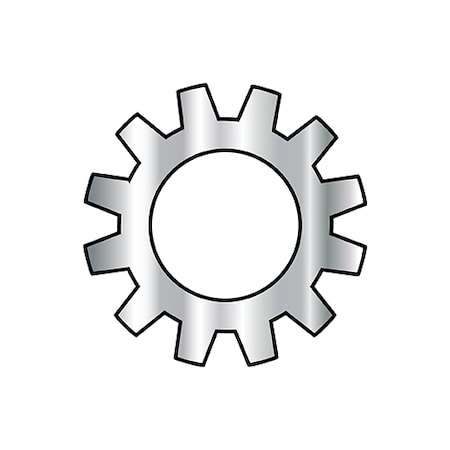 Zoro Select Military External Tooth Lock Washer, For Screw Size #8 Stainless Steel, Passivate Finish, 4000 PK MS35335-59