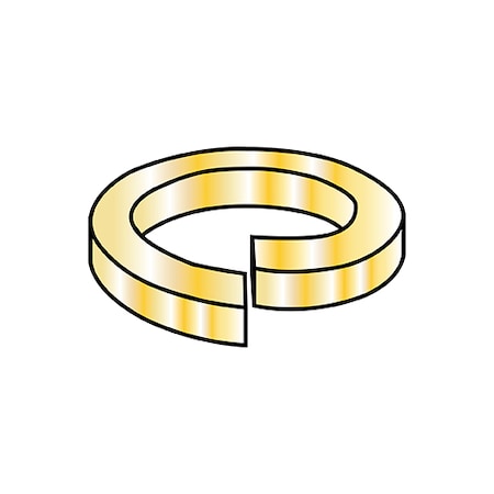 Zoro Select Split Lock Washer, For Screw Size #6 Steel, Cadmium Finish, 5000 PK MS35338-41CD