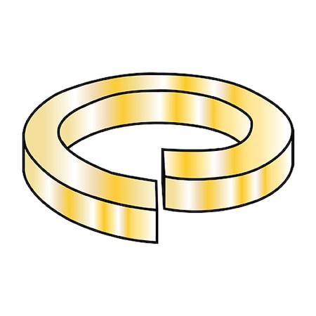 Zoro Select Split Lock Washer, For Screw Size #6 Steel, Zinc Plated Finish, 10000 PK MS51848-7