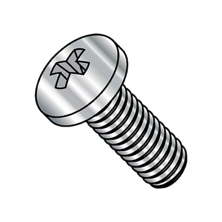 Zoro Select #10-32 x 1/2 in Phillips Pan Machine Screw, Plain Steel, 1000 PK MS51958-63