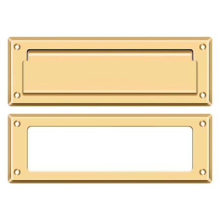 Deltana Mail Slot 8-7/8" With Interior Frame Lifetime Brass MS626CR003