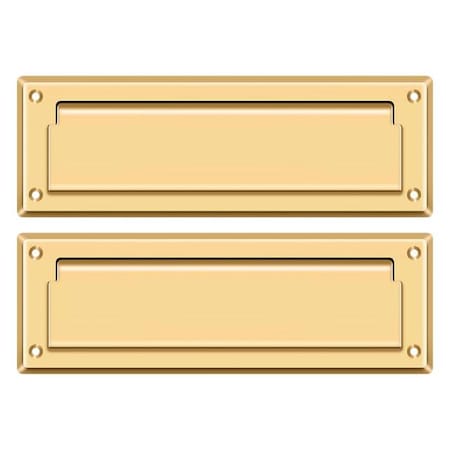 Deltana Mail Slot 8-7/8" With Back Plate Lifetime Brass MS627CR003