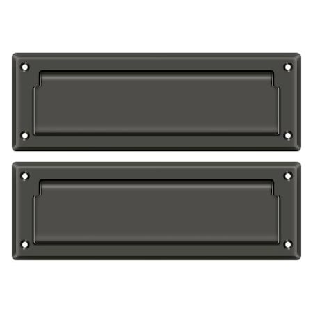 Deltana Mail Slot 8-7/8" With Back Plate Oil Rubbed Bronze MS627U10B