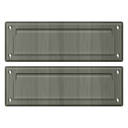 Deltana Mail Slot 8-7/8" With Back Plate Antique Nickel MS627U15A