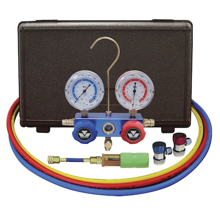 Mastercool Manifold Gauge Set, Manual Couplers 89661-UV