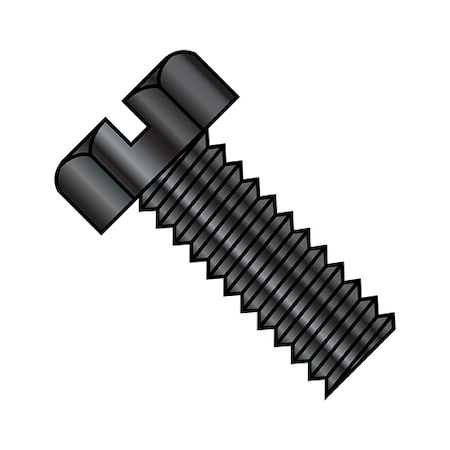 Zoro Select #10-24 x 3/8 in Slotted Hex Machine Screw, Black Oxide Steel, 8000 PK 1006MSHB