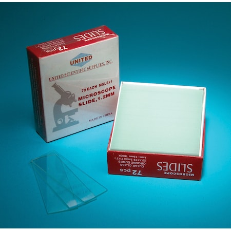 United Scientific Microscope Slides, Glass, Plain, 3