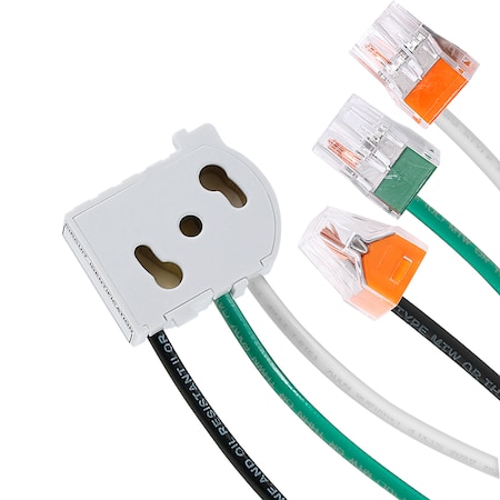 Leviton Recep Wiring Mod, 125Vac, 6In, Stranded MSTWL-WST