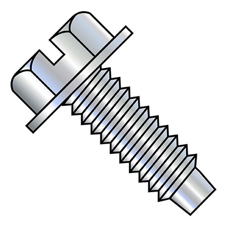 Zoro Select 5/16"-18 x 3/16 in Slotted Hex Machine Screw, Zinc Plated Steel, 200 PK 3164MSW3
