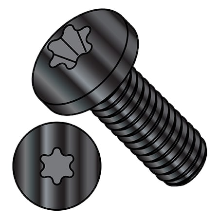Zoro Select #2-56 x 3/8 in Torx Pan Machine Screw, Black Oxide Steel, 10000 PK 0206MTPB