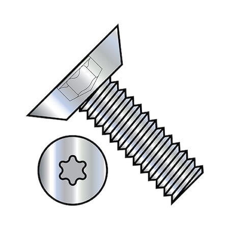 Zoro Select #6-32 x 3/8 in Torx Flat Machine Screw, Zinc Plated Steel, 10000 PK 0606MTU