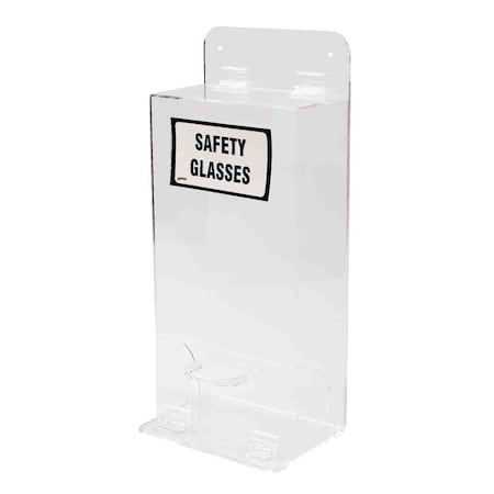 Brady Protective Eyewear Dispenser, Stack Tower, 20 Pairs, Acrylic, 18 in H x 8 in W x 4 in D, Clear MVSDL