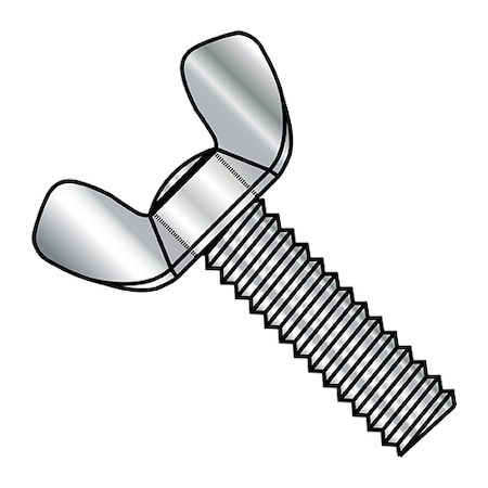 Zoro Select Thumb Screw, M5 Thread Size, Wing, Plain Steel, 20 mm Lg, 500 PK M520WAA2