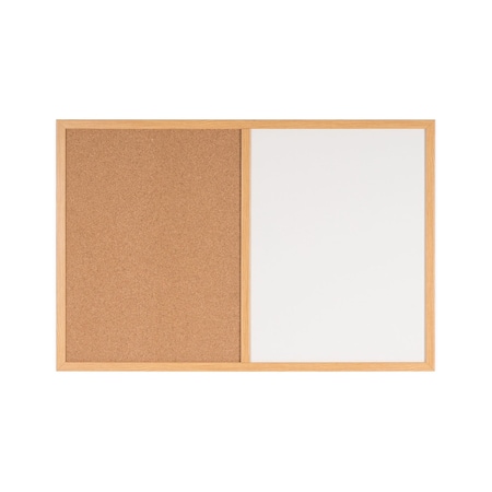 Mastervision MasterVision Maya Series Combo Whiteboard/Cork Board, Wall Mount, 36"x48", Wood Frame MX141212319