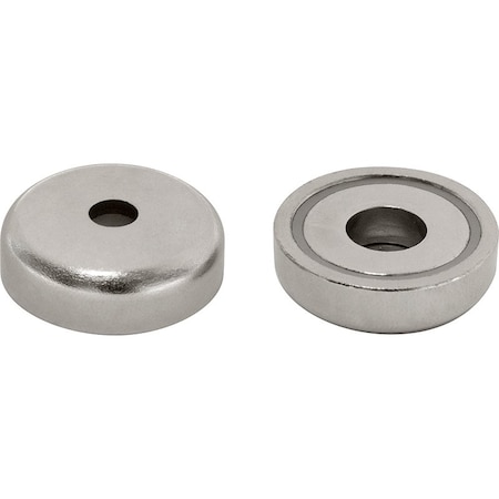 Mag-Mate Plated Cup Magnet, Rare Earth 0.79"dia,  MX0787R