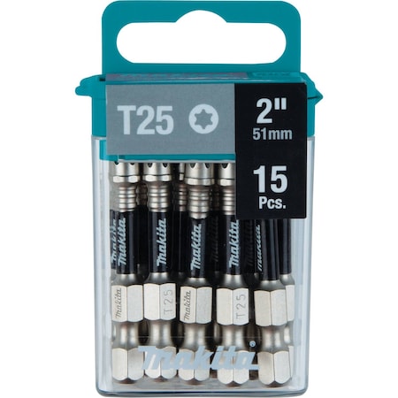 Makita Impact XPS T25 Torx 2" Power Bit, PK15 E-01074