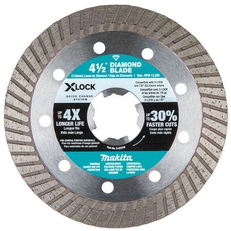 Makita X-LOCK 4 1/2" Turbo Rim Diamond Blade E-07216