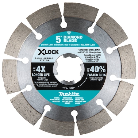 Makita X-LOCK 5" Segmented Diamond Blade E-07238