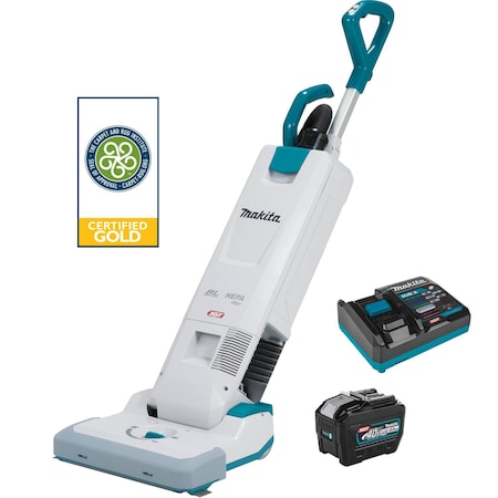 Makita Upright Vacuum Cleaner, White, 20.3 lb GCV09L1