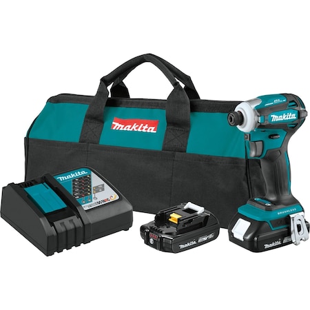 MAKITA Impact Driver Kit, 4 Speed, 2.0 Ah XDT19R