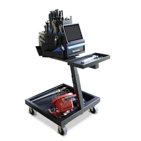 Montezuma Tool Cart, Mobile, Revolving, Steel, 3-Tier MRTC2623B