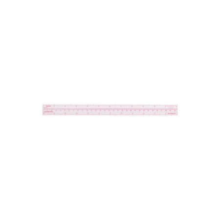 Westcott Rulers, 12"/30cm Combo Scale Ruler M-100