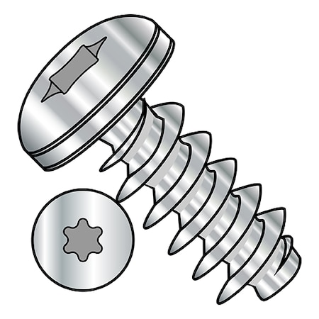 Zoro Select Thread Cutting Screw, M2-0.89 x 4.50 mm, Plain 316 Stainless Steel Pan Head Torx Drive, 5000 PK M24.5PTTPA2