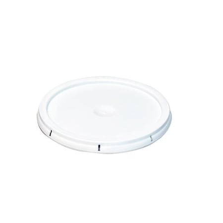 Basco Plastic Pail Lid, Tear Tab, 2 Gallon, Wh N2120PW-TT