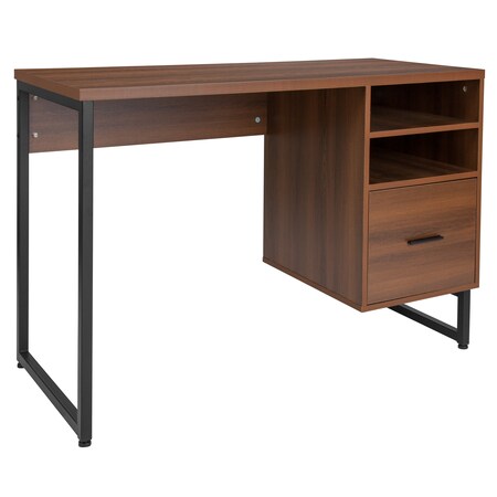 Flash Furniture Nan Jn 21743d Gg 233 30 Pedestal Computer Desk Lincoln Rustic Zoro Com Flash Furniture Nan Jn 21743d Gg 233, Flash Furniture Computer Desk With 3 Drawer Pedestal Mahogany