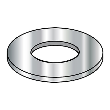 Zoro Select Flat Washer, For Screw Size #10 , Stainless Steel Passivated Finish, 5000 PK NAS620-C10L