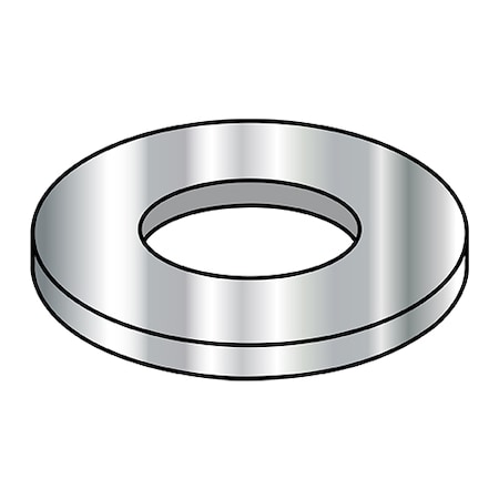 Zoro Select Military Flat Washer, Fits Bolt Size#2Stainless Steel, PlainFinish, 10000 PK NAS620-C2